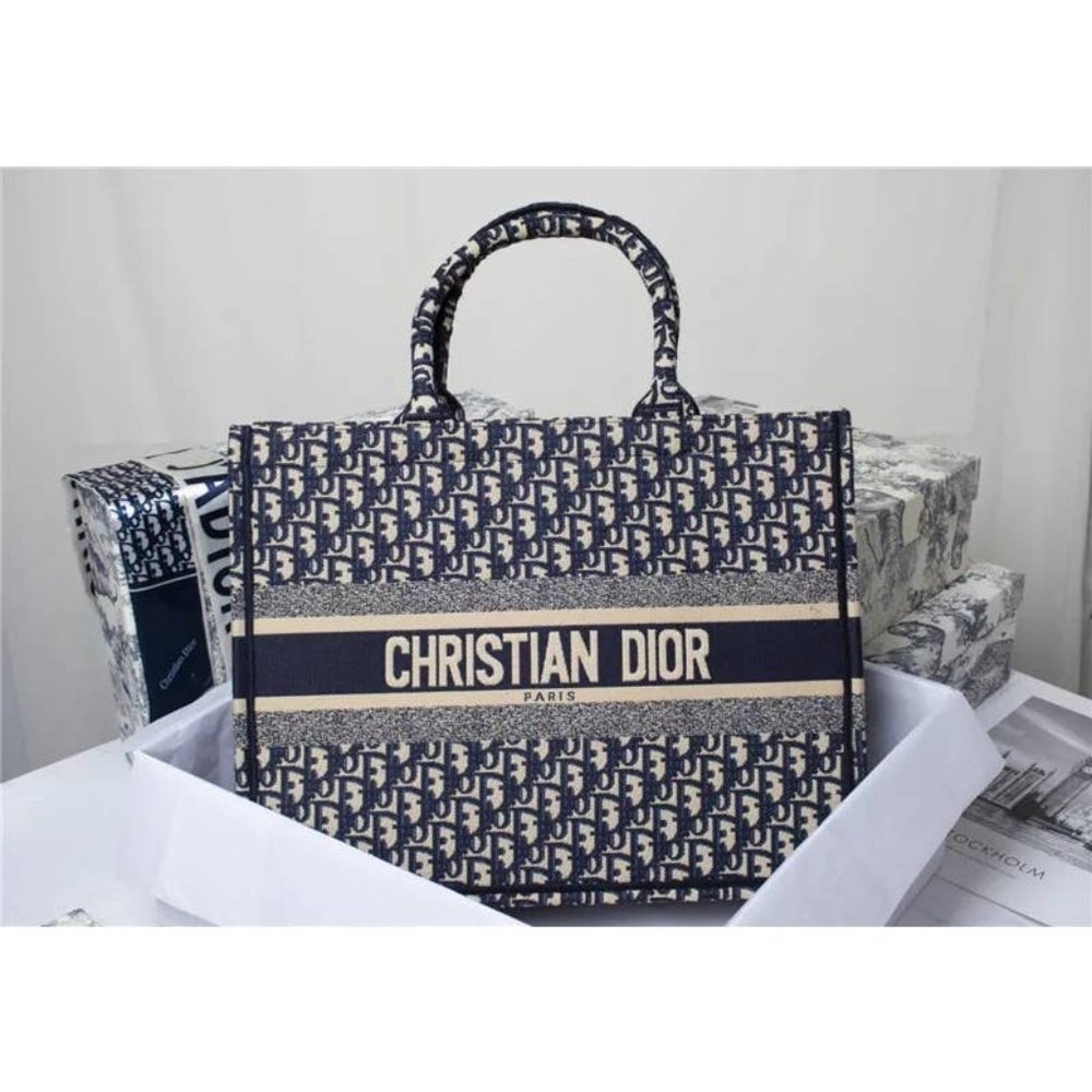 Christian Dior Book Tote Oblique Canvas Medium